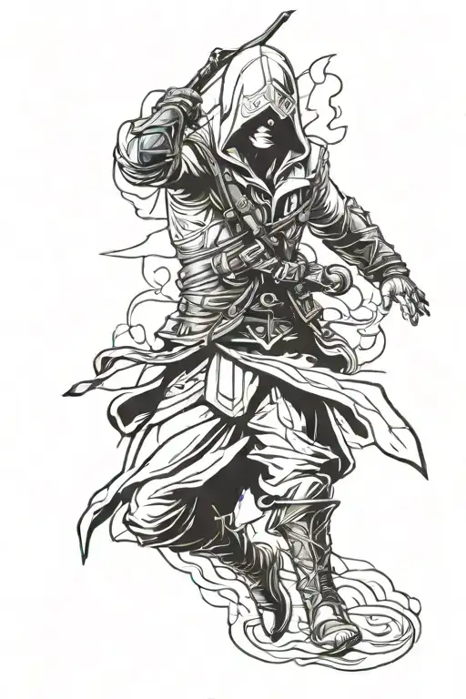 Assassin's Creed Assassin Doing A Leap Of Faith