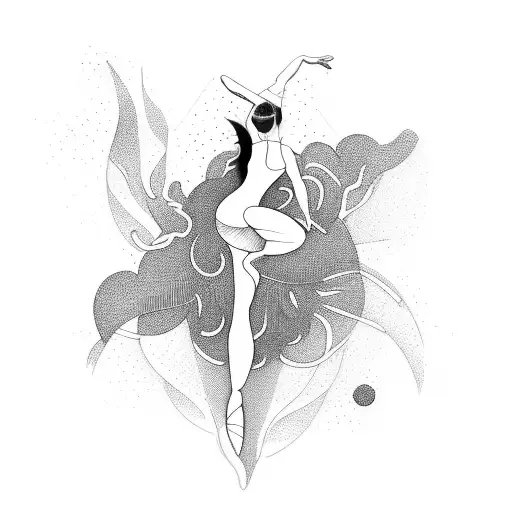 A Dancer Gracefully Moving In Sync With Nature