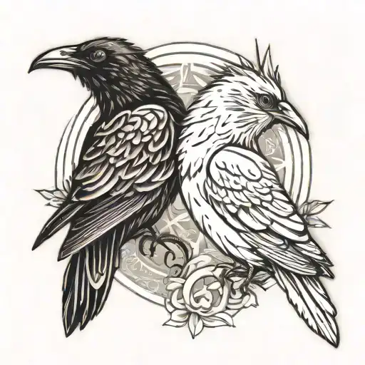 Gemini Symbol Crow