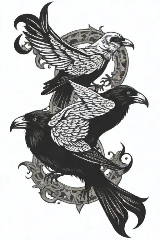 Gemini Symbol Crow