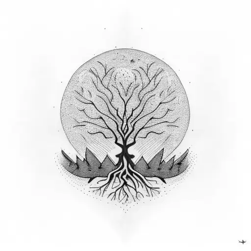 Tree With Roots That Spell Out Breath