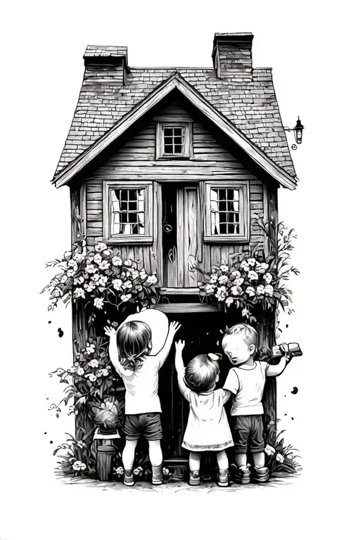 Cottage Kids Playing