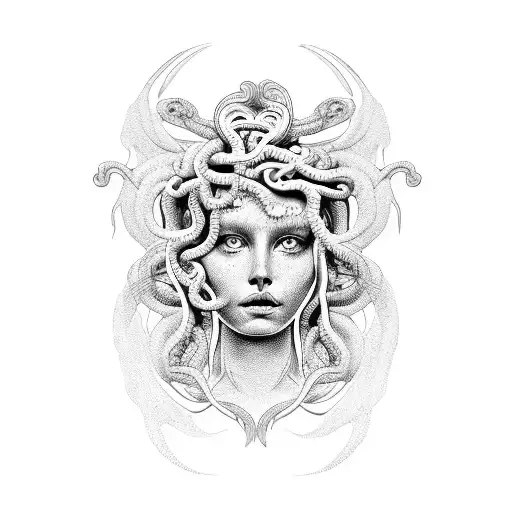 Medusa Bonita Com Rosto Angelical