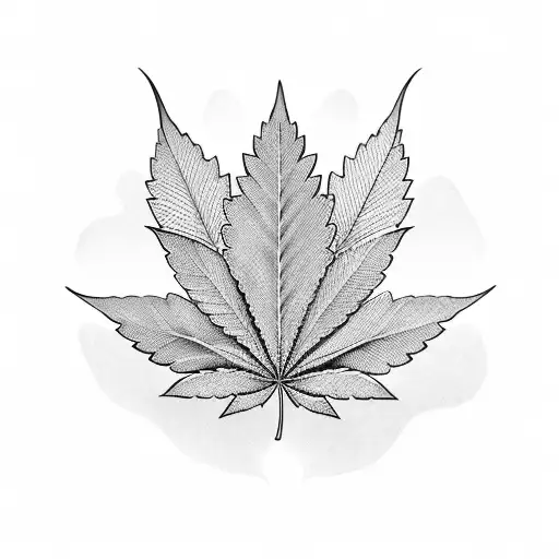 A Cannabis Leaf Morphing Into A Mythical Creature