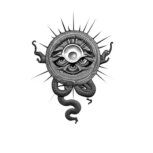 A Sun And A Snake Moon Eye On Sun