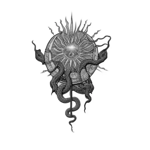 A Sun And A Snake Moon Eye On Sun