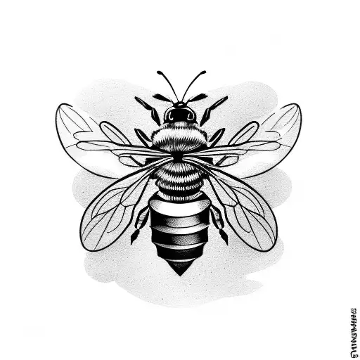 An Analytical Bee With A Magnifying Glass And A Coffee Mug