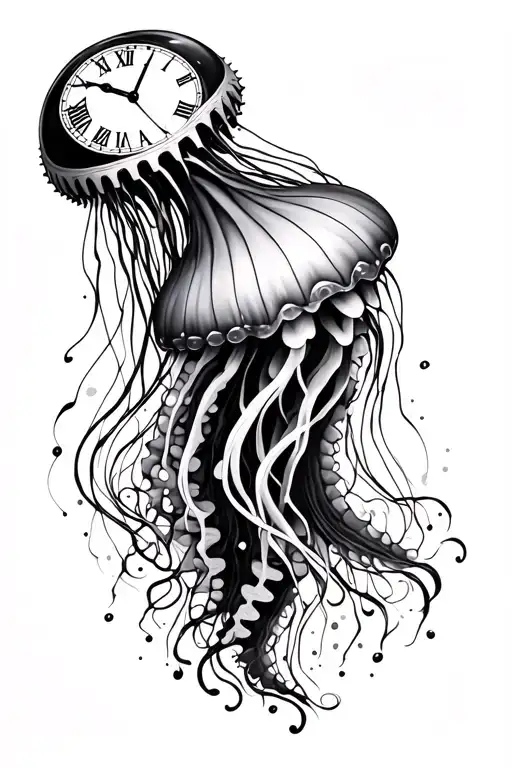 Jelly Fish And Clock Gears
