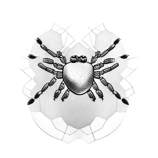 Black Widow Spider Sinking It's Fangs Into A Heart