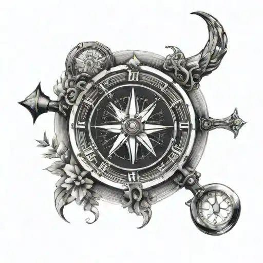 Compass And Clock Celestial Capricorn