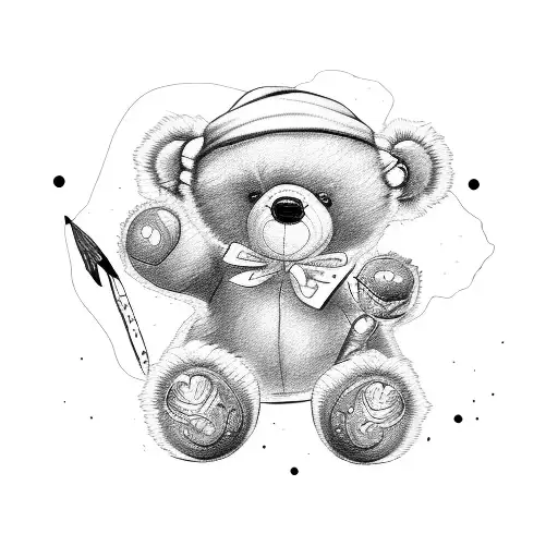 A Drawing Of A Teddy Bear