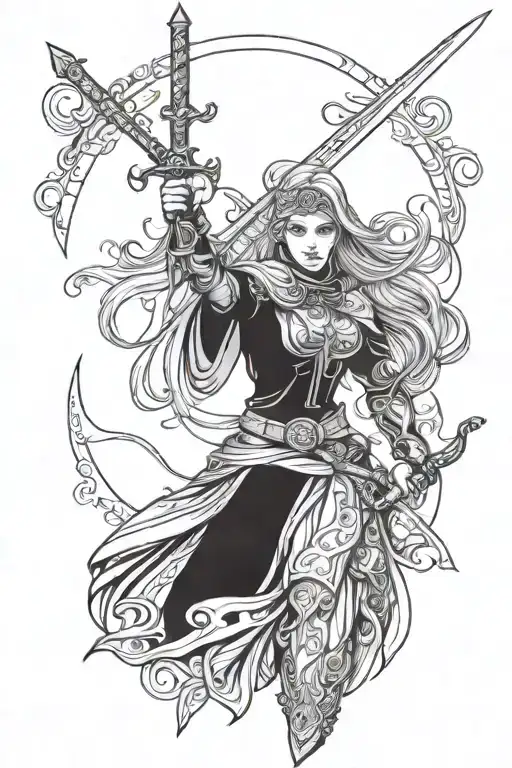 Chechen Warrior Princess And Sword