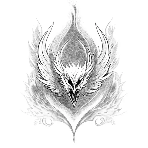 A Phoenix Rising From The Ashes Symbolizing Vengeance