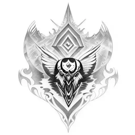 Odin's Ravens In The Norse Style Representing Mental Health