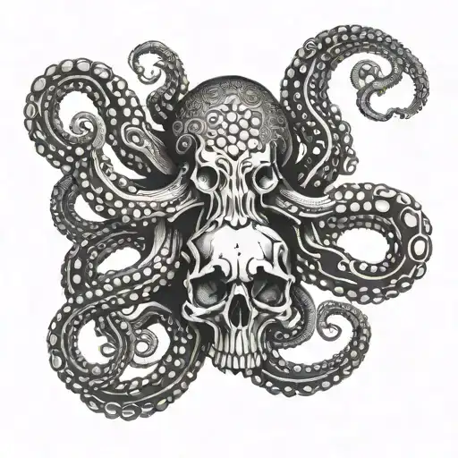 Octopus And Skull