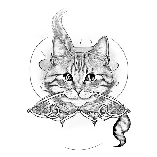 A Magical Cat Casting A Love Spell