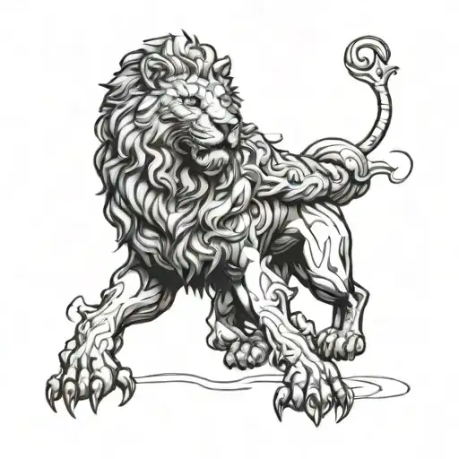 Hercules Fighting Lion