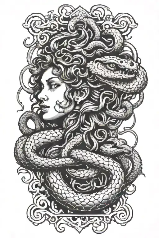 Medusa And Snake Head