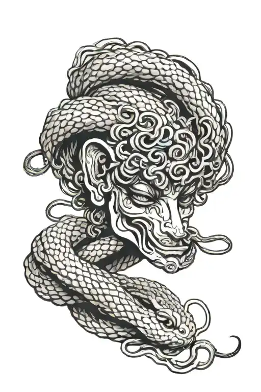 Medusa's Snake Hair Looking Me