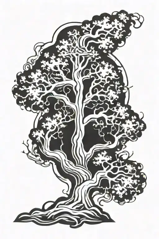 Cross And Tree Growing