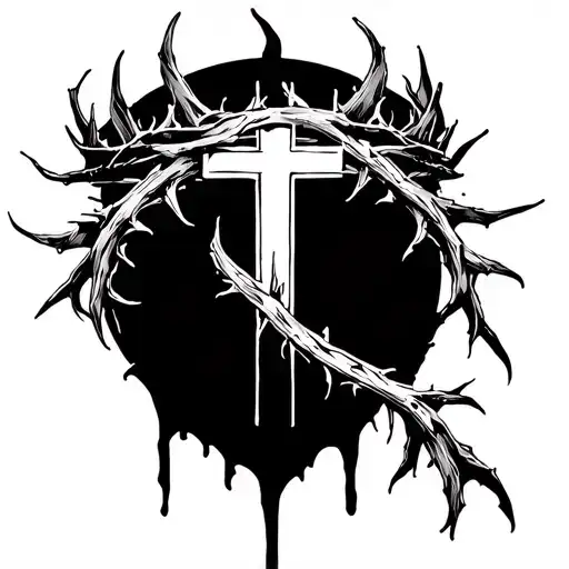 Crown Of Thorns With Cross