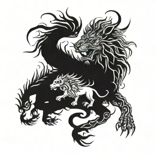 Lion And Dragon