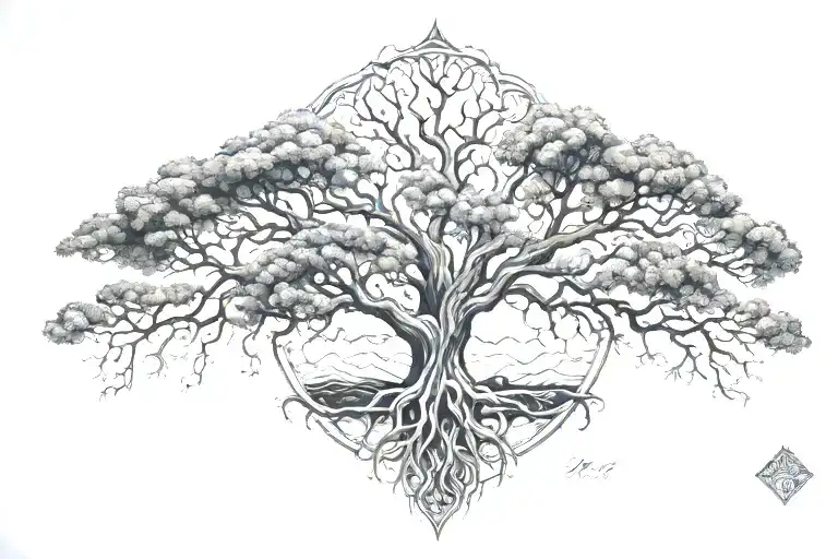 Ygg Drasil Tree Surrounded