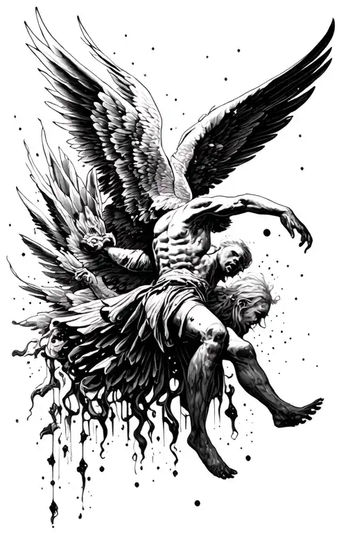 Icarus Falling Throug Space