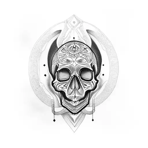 Skull Maya Psychedelic