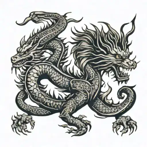 Dragon Scorpion Lion Surrounded