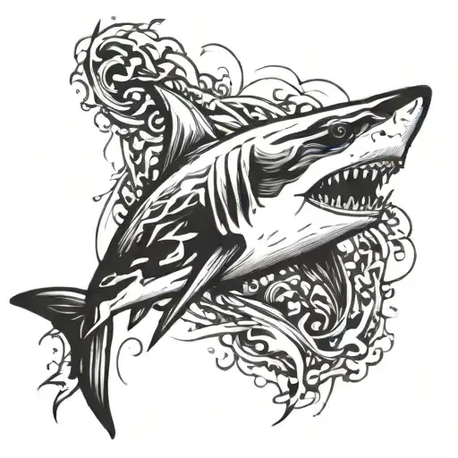 Shark Bites Itself Surrounded