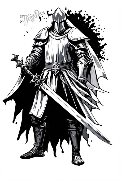 Templar Knight With A Sword