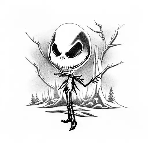 Jack Skellington In A Haunted Forest