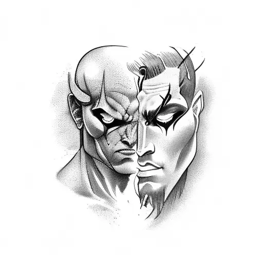 Dark Half-man Half-devil Crying