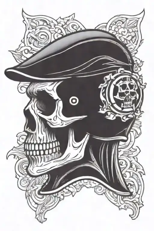 Skull Wearing A Scally Cap