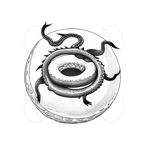 Dragon Manga Eating A Donut