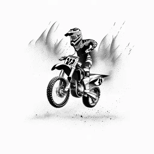 Number Plate Motocross Whit Angel Falling