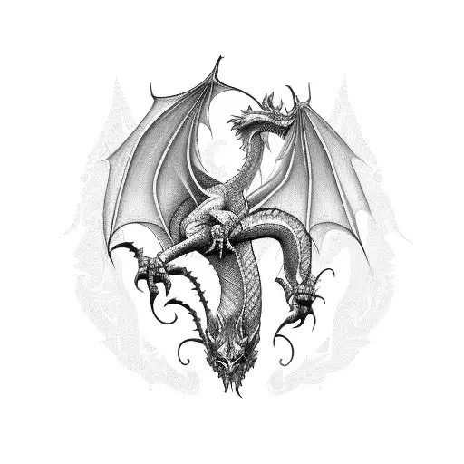 A Pixelated Dragon From A Fantasy Game