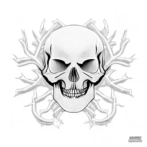 A Skeletal Tree With Branches Forming The Shape Of A Skull