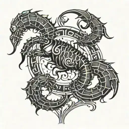 Costellation Of Scorpio Surrounded In Aries Zodiac Logo