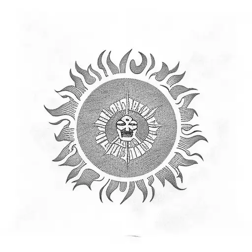 Filipino Flag With The Number 444 Inside The Sun