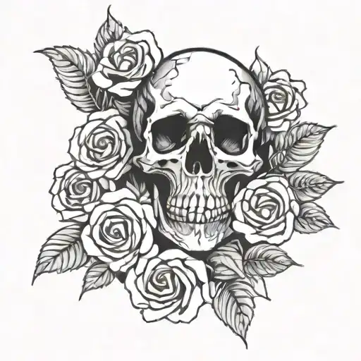 Skull And Roses