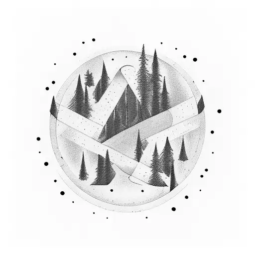 Forest With Nordic Runes