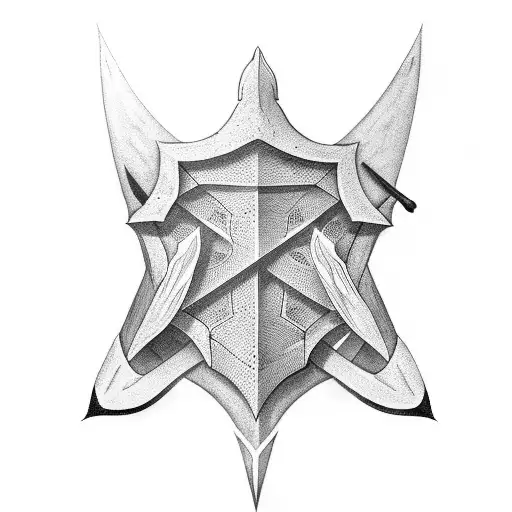 Fer De Lance Wrapped Around Sword