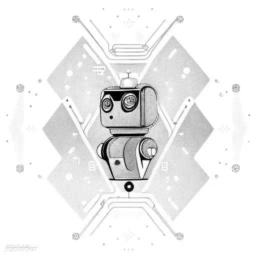 A Futuristic Robot Cat Surrounded By Circuitry