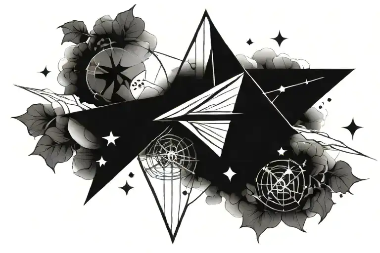 Paper Plane And Wind Rose