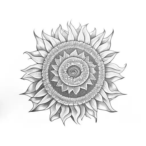 Sunflower And Dragon