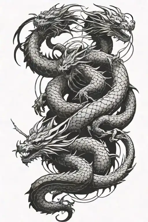 Dragon And Samurai Futuristic