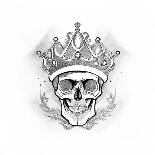 Skull With Queens Crown