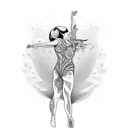 A Dancer Gracefully Moving To The Rhythm Of Music